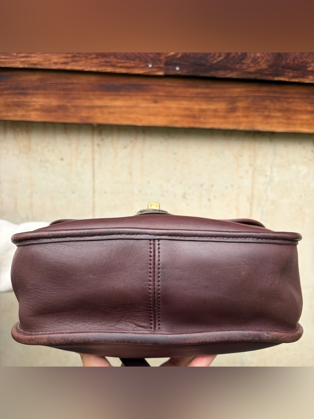 *RARE* Coach Sherbourne #9987 Mahogany Leather VTG 90s Top Handle Turnlock Bag - Picture 8 of 13